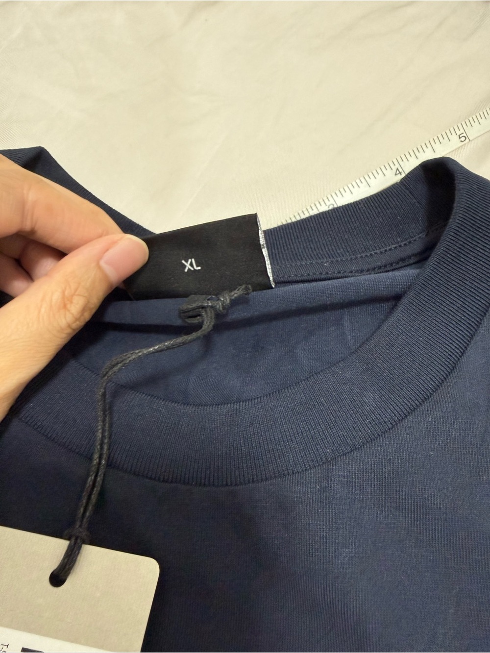 Emporio Armani Men's Crew Neck T-Shirt in Navy Blue - Picture 3 of 7